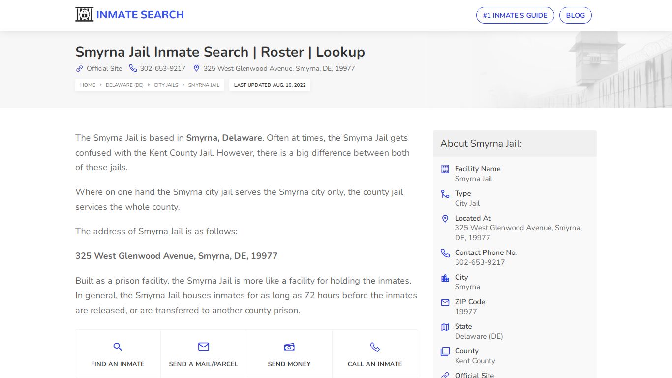 Smyrna Jail Inmate Search | Roster | Lookup