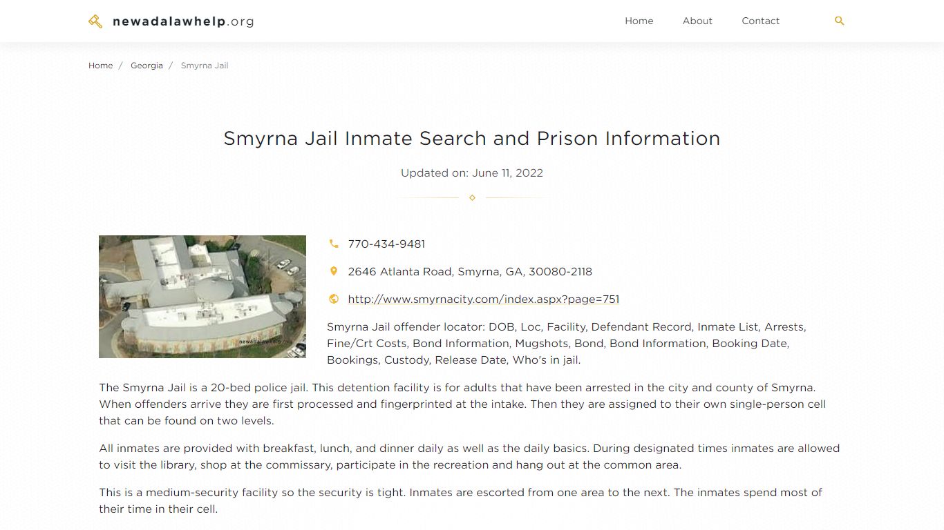 Smyrna Jail Inmate Search, Visitation, Phone no. & Mailing ...