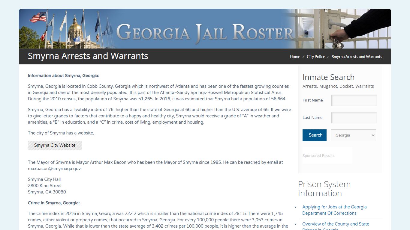 Smyrna Arrests and Warrants | Georgia Jail Inmate Search